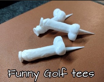 Funny novelty joke prank golf tees pack of 4,valentine's day secret santa birthday gift