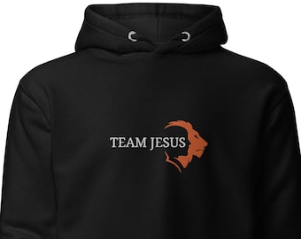 TEAM JESUS - Christian hoodie, Religious apparel, Gift for Christians, Jesus hoodie, Faith wear pullover, I love Jesus, Blessed, Unisex