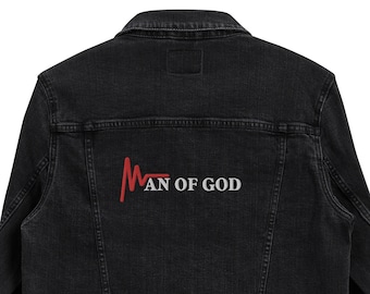 MAN OF GOD - Men's Denim Jacket, Jesus Jacket, God's