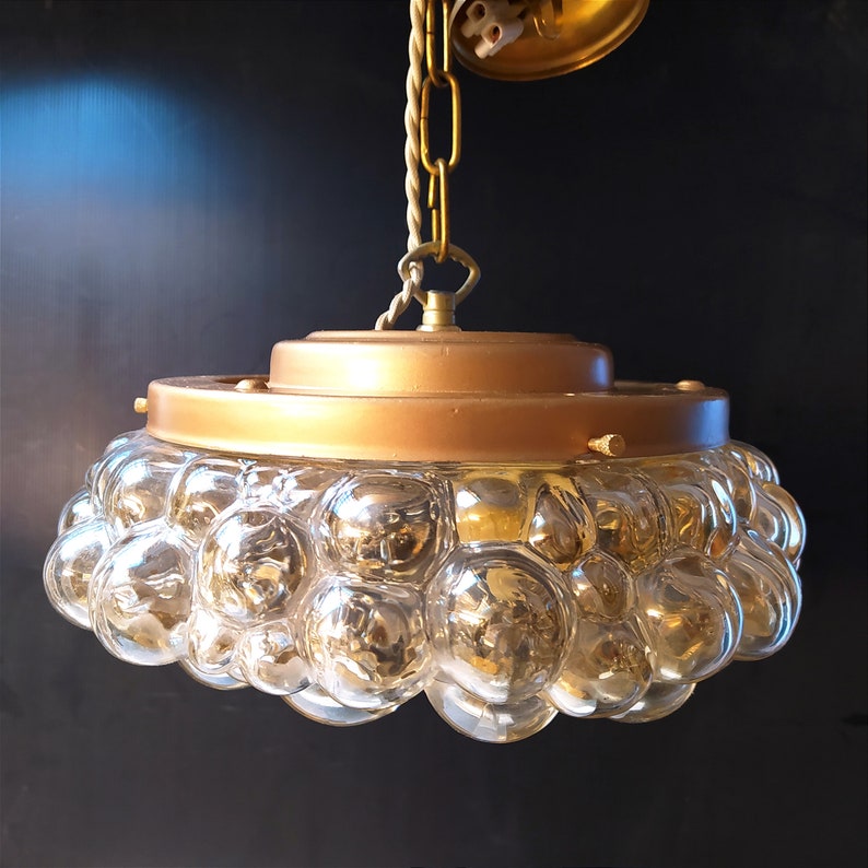 1960 s Bubble Glass Pendant Light Etsy 1960 s Bubble Glass Pendant Light Etsy