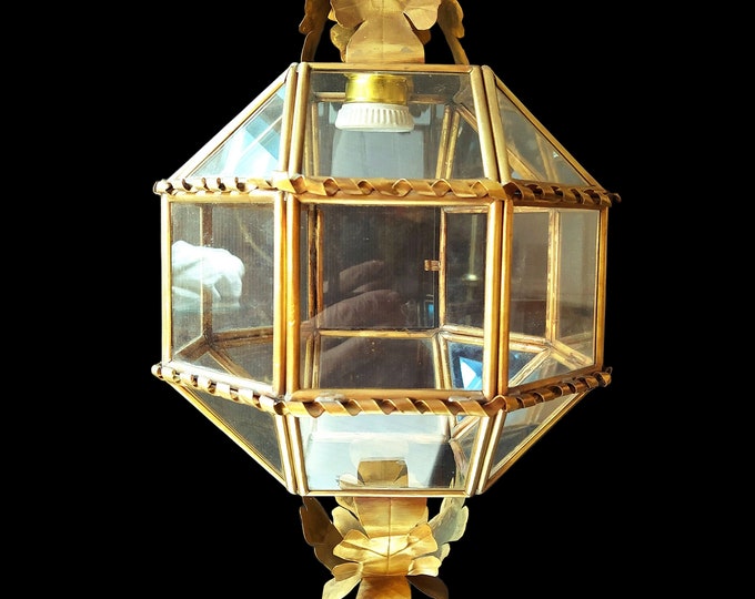 Featured listing image: Octagonal Brass Pendant Light