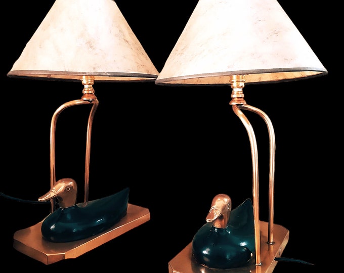 Featured listing image: Art Deco Duck Table Lamps