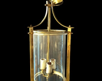 Gentry Vintage Brass 3 faux candle Pendant Light.