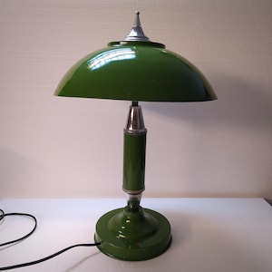 1940's Bauhaus Style metal desk lamp.
