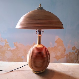 Lampa stołowa Pencil Reed z lat 70-tych.