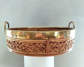 1970's Large Pencil Reed Basket.