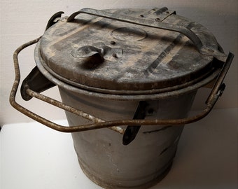 Galvanized Trash Can