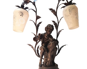 Mid Century Art Deco Spelter Lamp