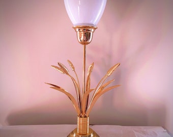 Hollywood Regency Wheat Sheaf Table Lamp.