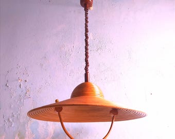 1970's Pencil Reed Pendant Light