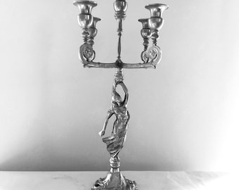 Vintage Art Deco Figurine Candlebra.
