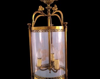Early 1900's Large Brass Lantern Light.