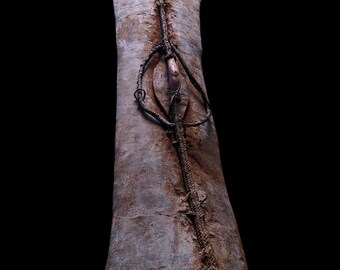 Antique 19th Century Turkana Tribal Leather Battle Shield, Kenya.