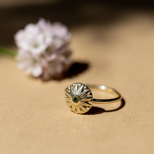 Florentin flower ring | 14k solid shops gold or 925 sterling silver
