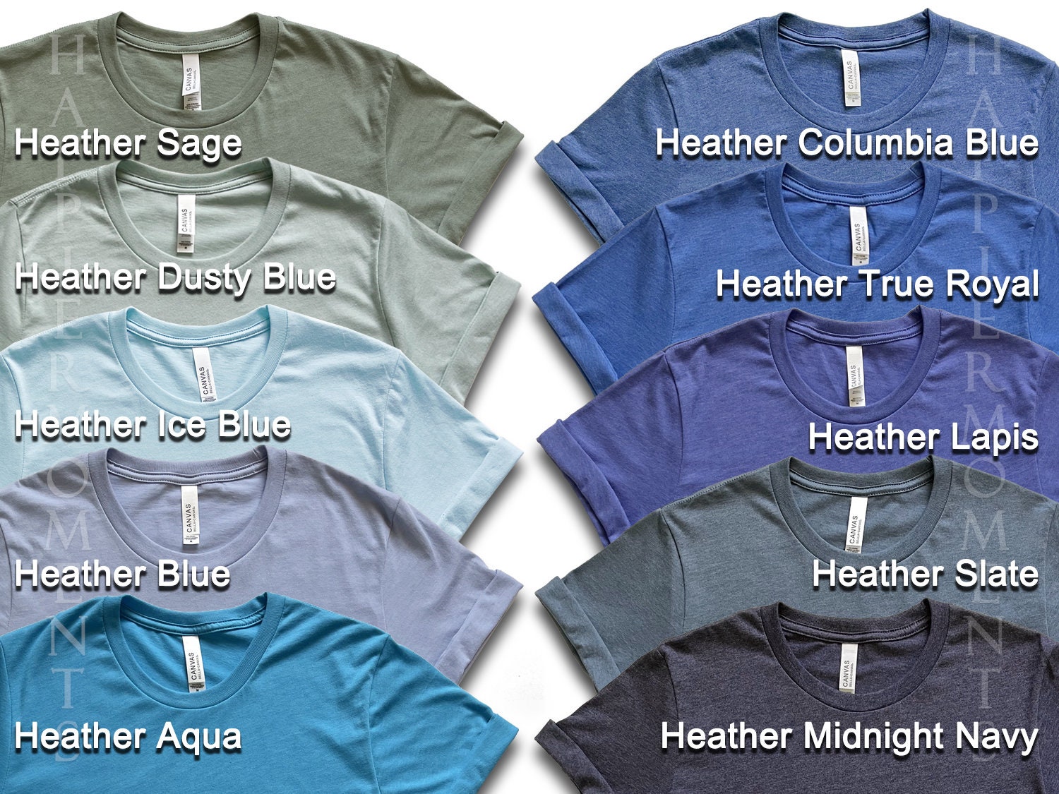 Bella Canvas Unisex Heather CVC T-Shirt – Heather Columbia Blue, XS