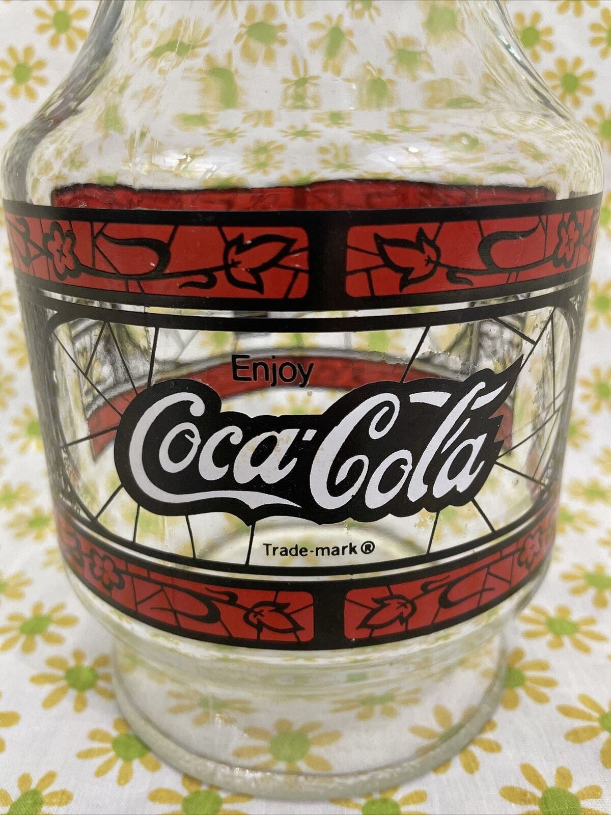 Vintage 1970s Coca Cola Godfather's Pizza Glass Carafe Pitcher Decanter