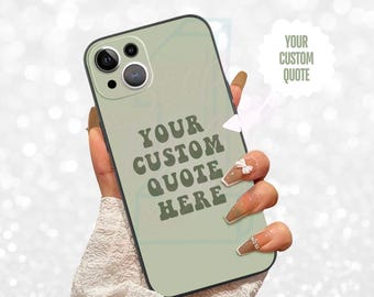 Custom Text Personalized Quote Phone Case Top Best Seller Cases Your Own Text Inspiring Messages Express Yourself iPhone 17 16 15 14 Pro Max