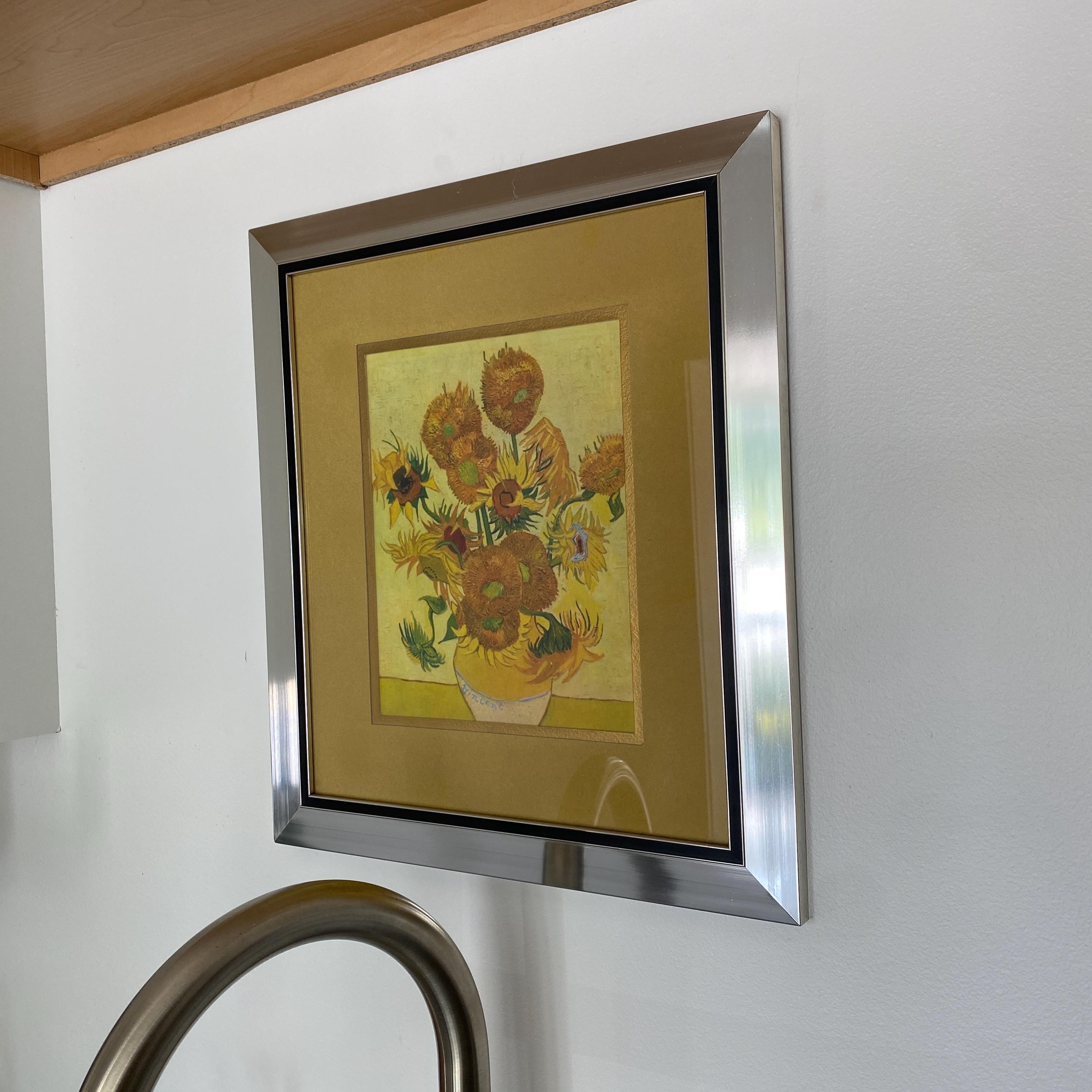 ヴィンセント・ヴァン・ゴッホの「ひまわり」のヴィンテージ シルバー