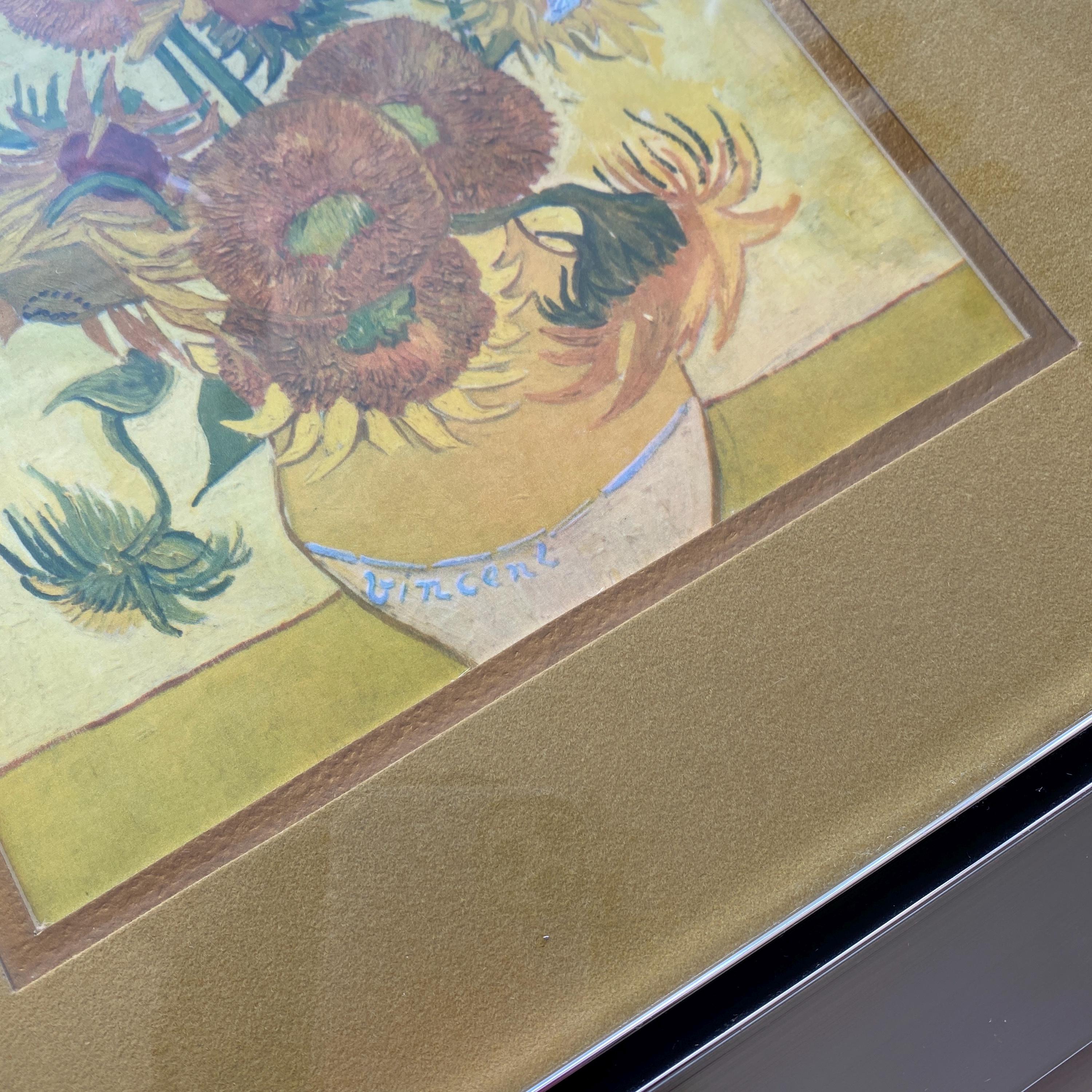 ヴィンセント・ヴァン・ゴッホの「ひまわり」のヴィンテージ シルバー