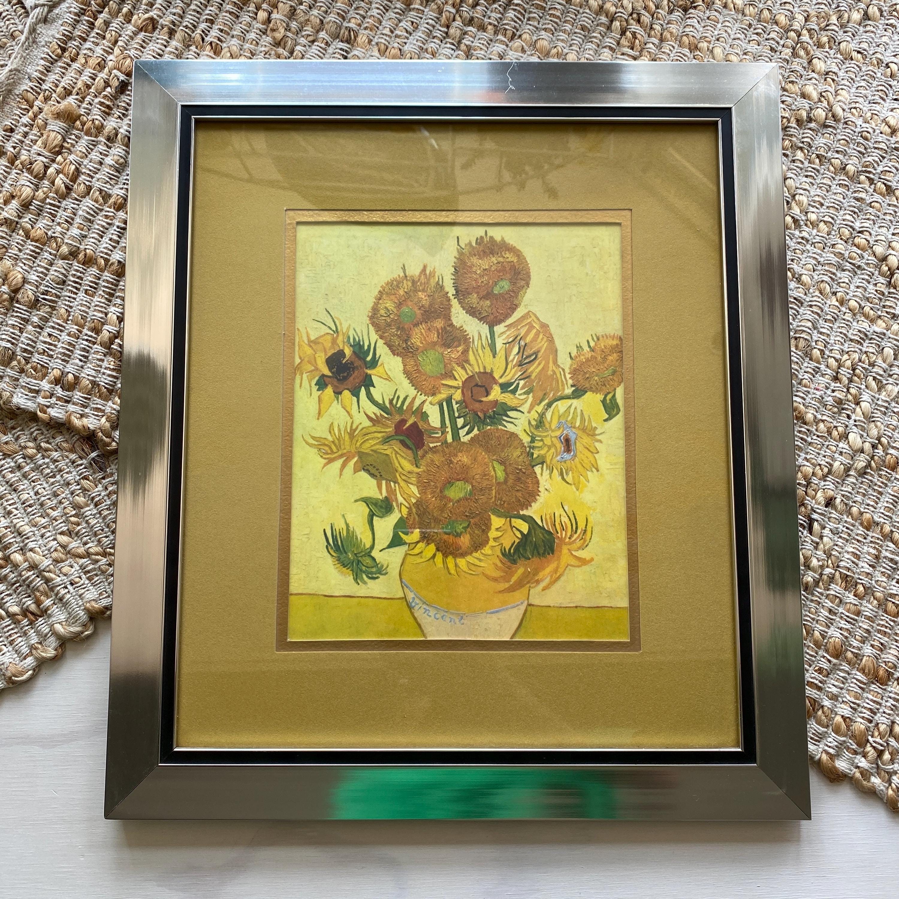 ヴィンセント・ヴァン・ゴッホの「ひまわり」のヴィンテージ シルバー