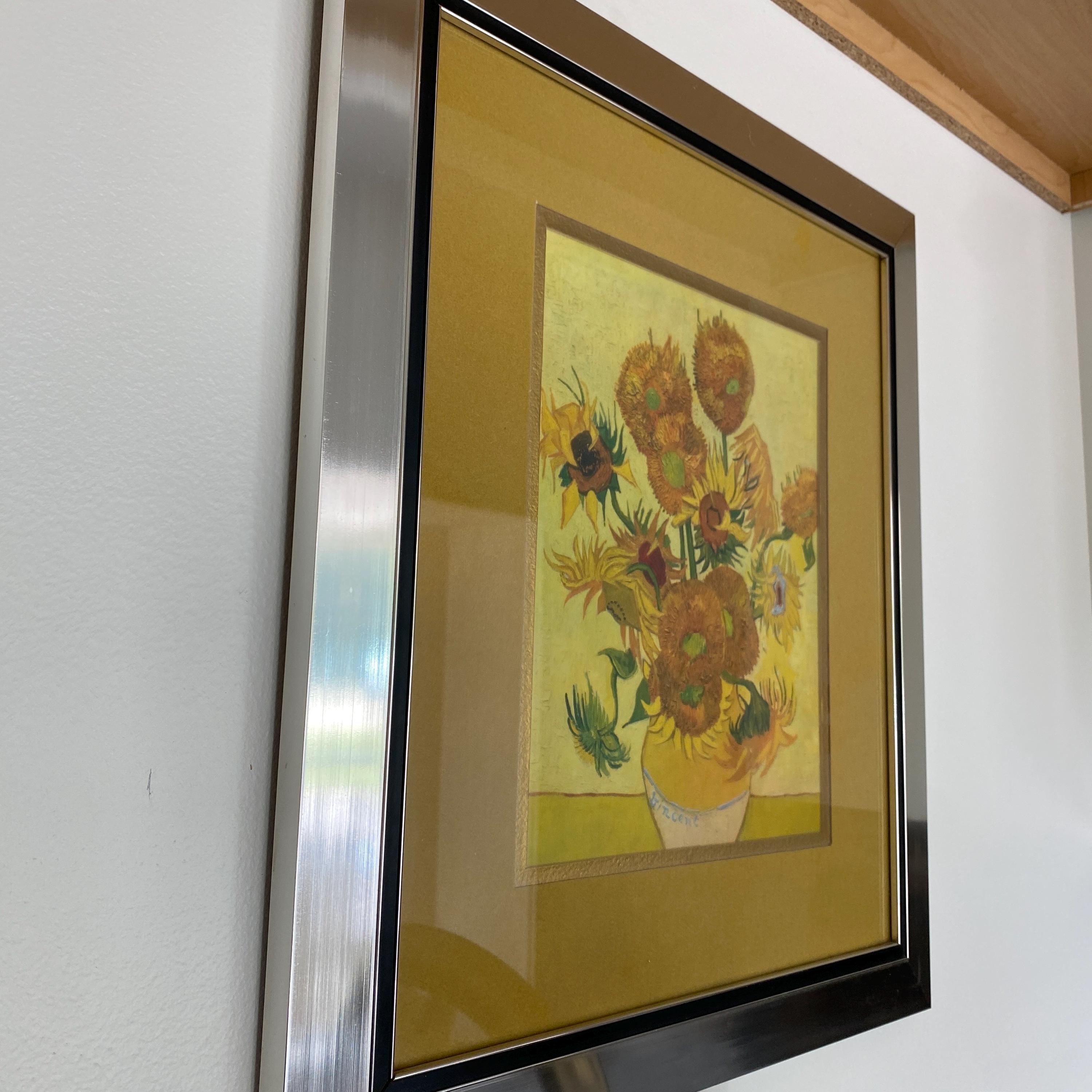 ヴィンセント・ヴァン・ゴッホの「ひまわり」のヴィンテージ シルバー