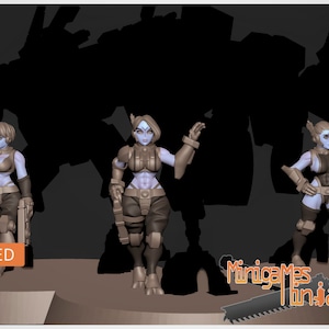 28mm Greater good battlesuit anime pilots, minigame miniatures