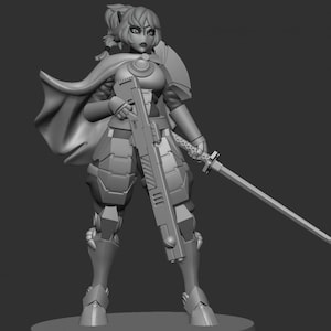 28mm/54mm/75mm female alien scifi officer greater good sergeant