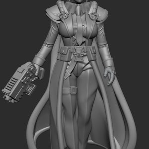 28mm/54mm female Imperial officer commissar guard inquisitive