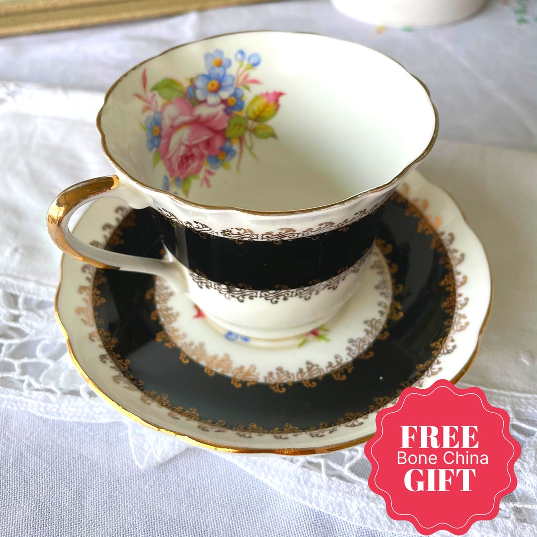 Vintage Tea Cup Set Harrowby English Bone China Vintage Etsy