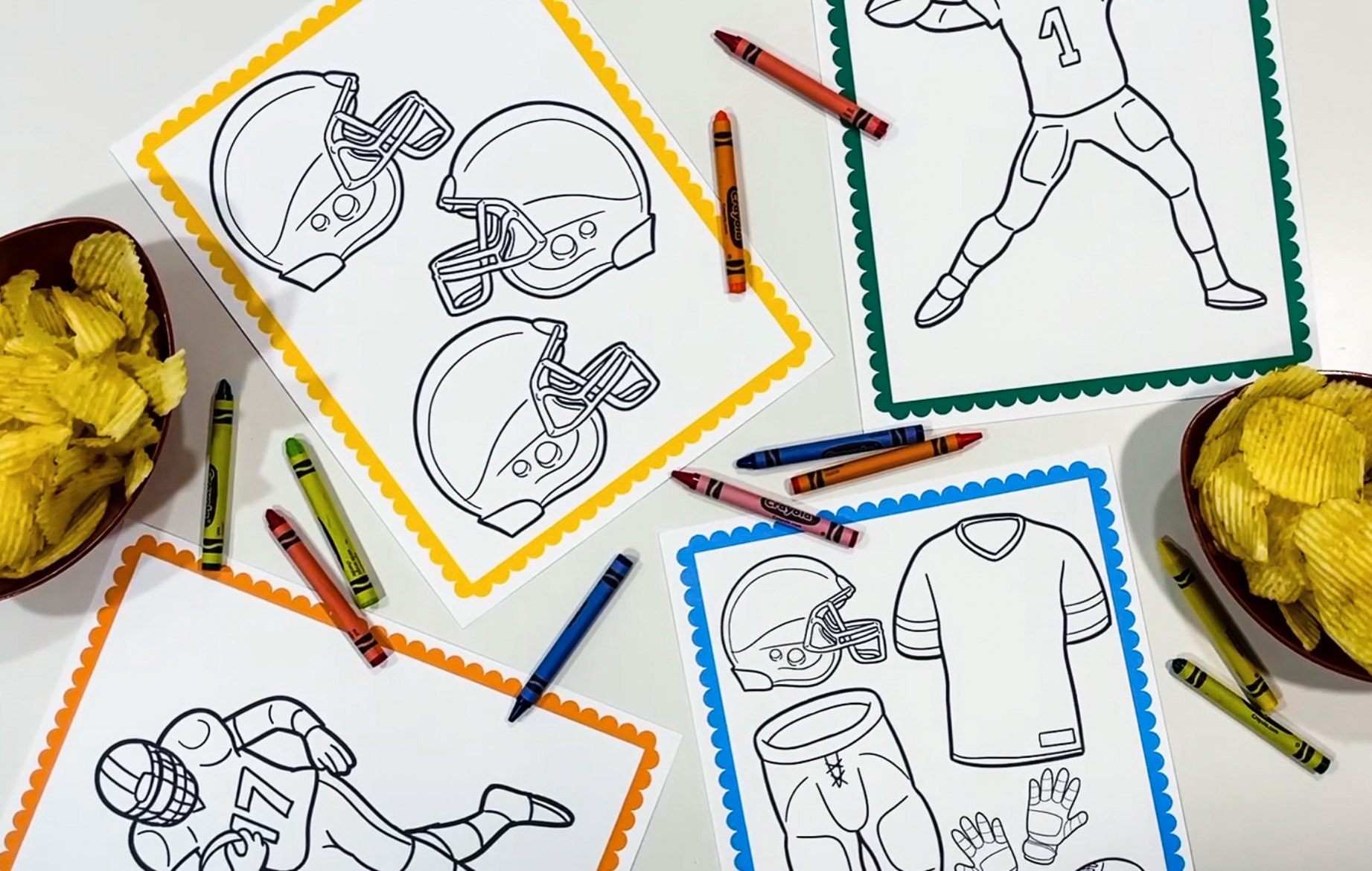 Football Activity Bundle, Football Coloring Sheets and Games - Etsy