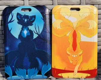 Sun and Moon Fox ID card holders