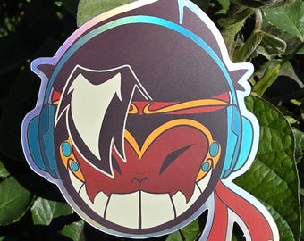 LMK Monkie Kid (MK) waterproof/weather resistant, matte holographic sticker