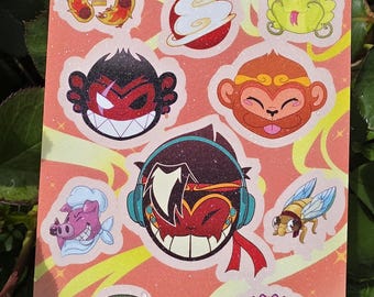 LMK icon sticker sheet | sand textured stickers | A6 paper