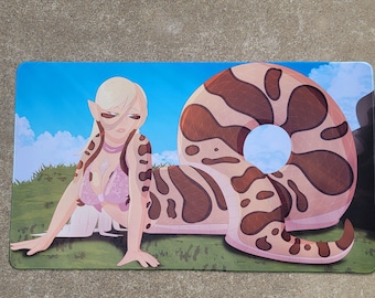 Naga illustration Desk Mat 27x15 inches