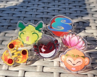 LMK character Foil Acrylic pins