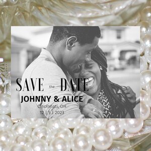 Modern large photo save the date, Save the date for your special day, wedding day save the date, editable invite, digital download