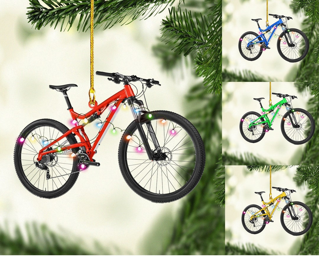 Personalized Bicycle Ornament, Cycling Christmas Ornament, Cycling