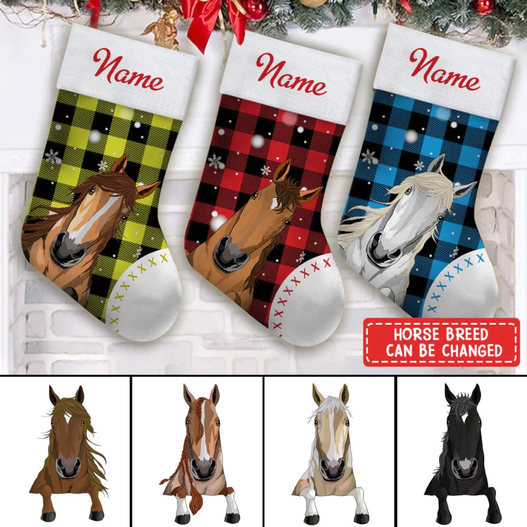 Personalized Horse Christmas Stockings Horse Christmas Stocking Personalized Horse Christmas Stockings Horse Christmas Stocking
