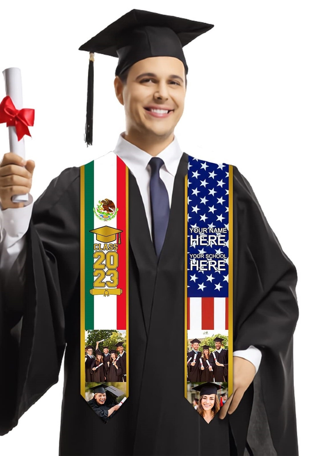 Personalized Graduation Stole, Custom Graduate Stoles 72in, Graduation ...