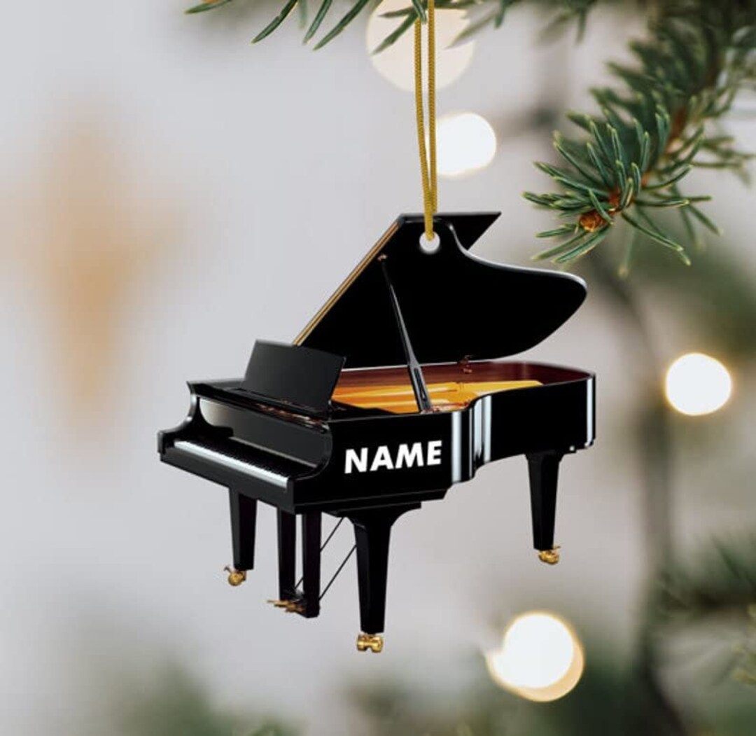 Piano Christmas Ornament Personalized 