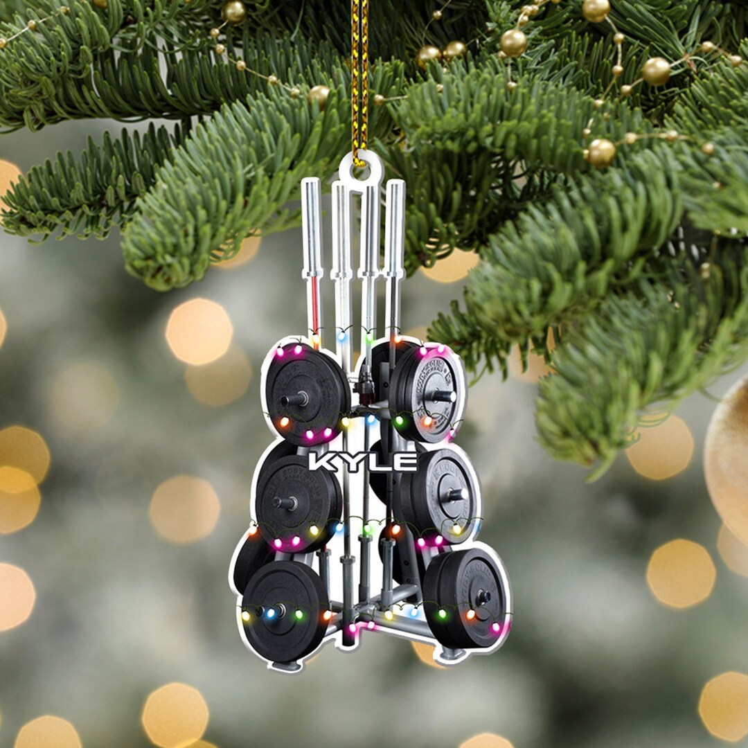 Personalized Fitness Ornament Personalized Christmas Etsy