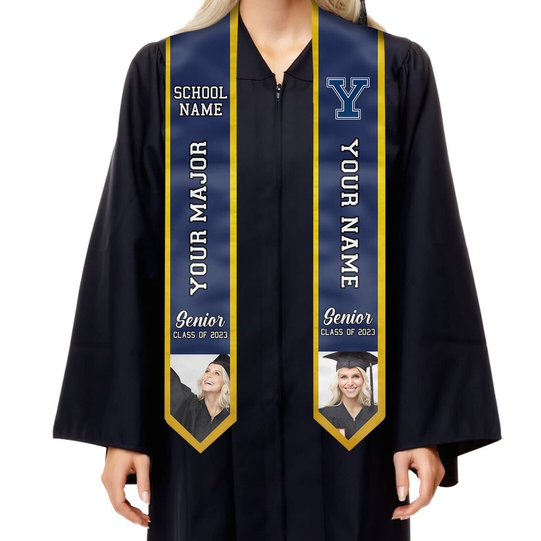 Personalized Graduation Stole, Custom Graduate Stoles 72in, Graduation