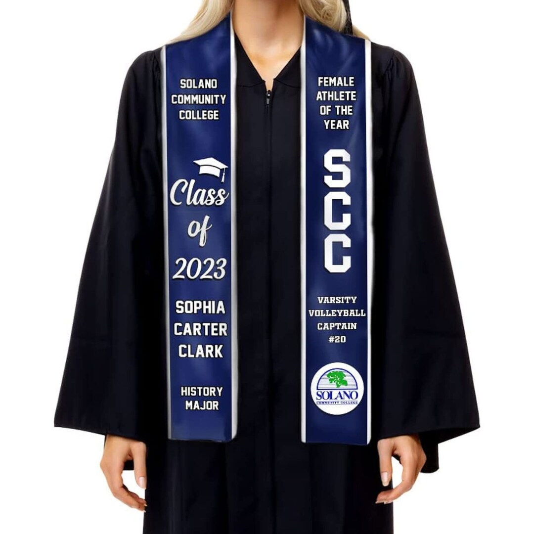 Personalized Graduation Stole, Custom Graduate Stoles 72in, Graduation