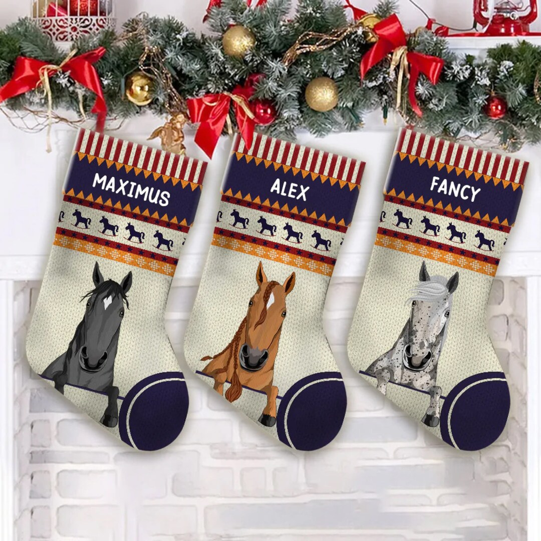 Personalized Horse Christmas Stockings Horse Christmas Stocking Personalized Horse Christmas Stockings Horse Christmas Stocking