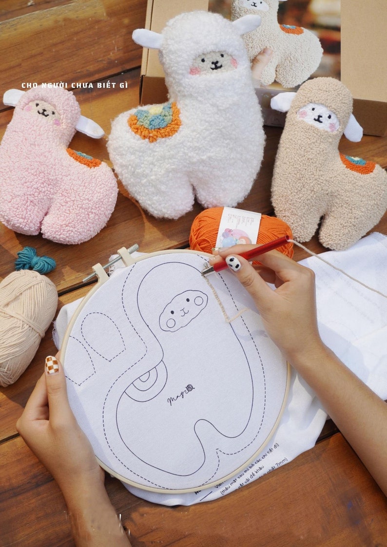 Llama Punch Needles Start Kit Beginner Punch Needle Kit With Etsy