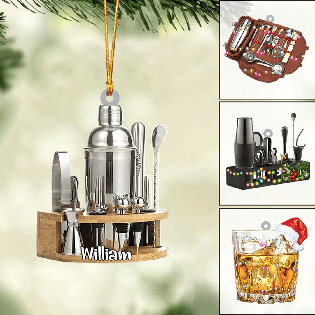 Personalized Bartender Christmas Ornament, Bartender Ornament