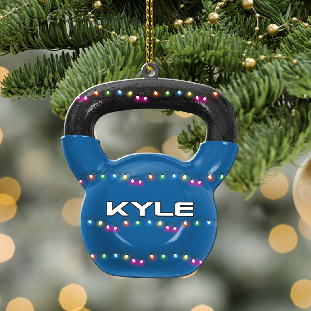 Personalized Fitness Ornament Personalized Christmas Etsy