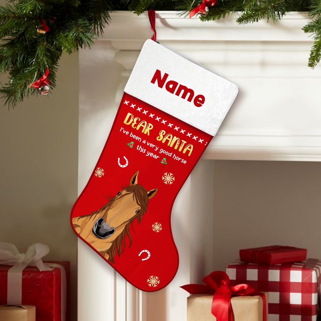 Personalized Horse Christmas Stockings, Horse Christmas Stocking