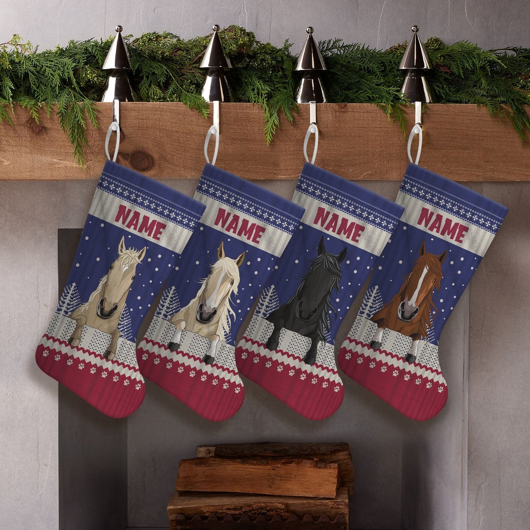 Personalized Horse Christmas Stockings Horse Christmas Stocking Personalized Horse Christmas Stockings Horse Christmas Stocking