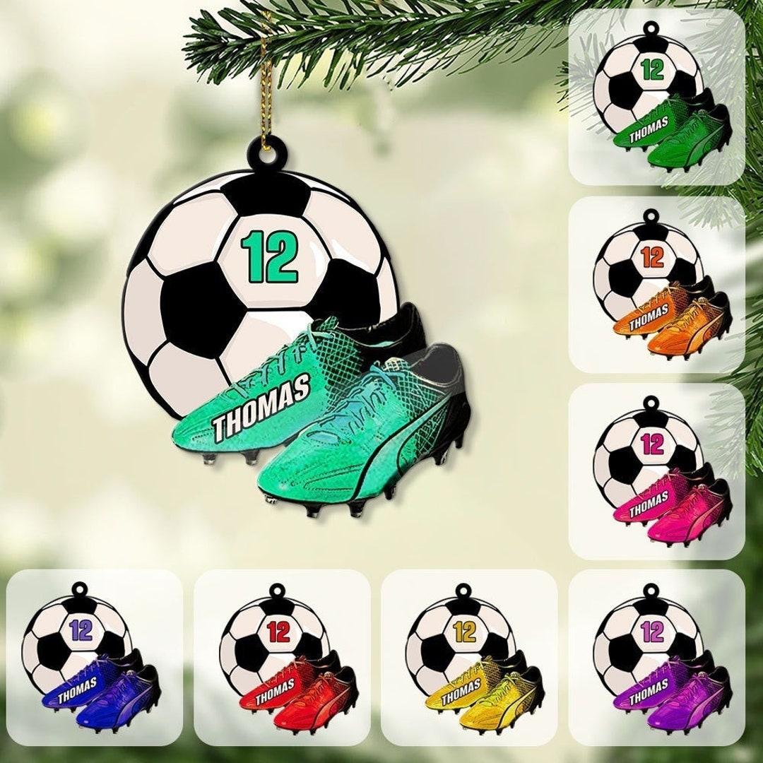 Personalized Soccer Player Ornament Soccer Christmas Etsy